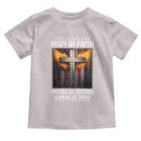 Firm In Faith Fierce In Justice Charlie Kirk Toddler T Shirt Christian Cross American Flag - Wonder Print Shop