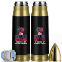 Stand Strong In Honor Of Charlie Kirk Bullet Tumbler Handfist American Flag - Wonder Print Shop