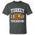 Funny Turkey And Touchdowns T Shirt Thanksgiving American Football - Wonder Print Shop