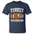 Funny Turkey And Touchdowns T Shirt Thanksgiving American Football - Wonder Print Shop