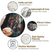 Funny Three Turkey Moon Throw Blanket Weird Cursed Thanksgiving Meme - Wonder Print Shop