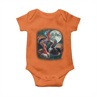 Funny Three Turkey Moon Baby Onesie Weird Cursed Thanksgiving Meme - Wonder Print Shop