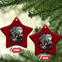 Funny Three Turkey Moon Ceramic Ornament Weird Cursed Thanksgiving Meme - Wonder Print Shop