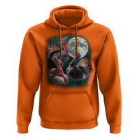 Funny Three Turkey Moon Hoodie Weird Cursed Thanksgiving Meme - Wonder Print Shop
