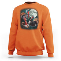 Funny Three Turkey Moon Sweatshirt Weird Cursed Thanksgiving Meme - Wonder Print Shop