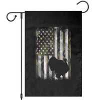 Turkey Hunting Camo US American Flag Thanksgiving Garden Flag - Wonder Print Shop