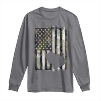 Turkey Hunting Camo US American Flag Thanksgiving Long Sleeve Shirt - Wonder Print Shop