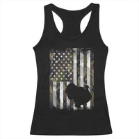 Turkey Hunting Camo US American Flag Thanksgiving Racerback Tank Top - Wonder Print Shop