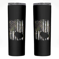 Turkey Hunting Camo US American Flag Thanksgiving Skinny Tumbler - Wonder Print Shop