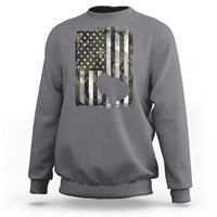 Turkey Hunting Camo US American Flag Thanksgiving Sweatshirt - Wonder Print Shop