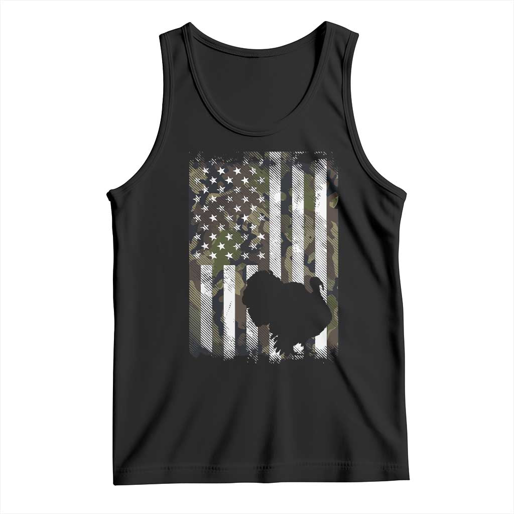 Turkey Hunting Camo US American Flag Thanksgiving Tank Top - Wonder Print Shop