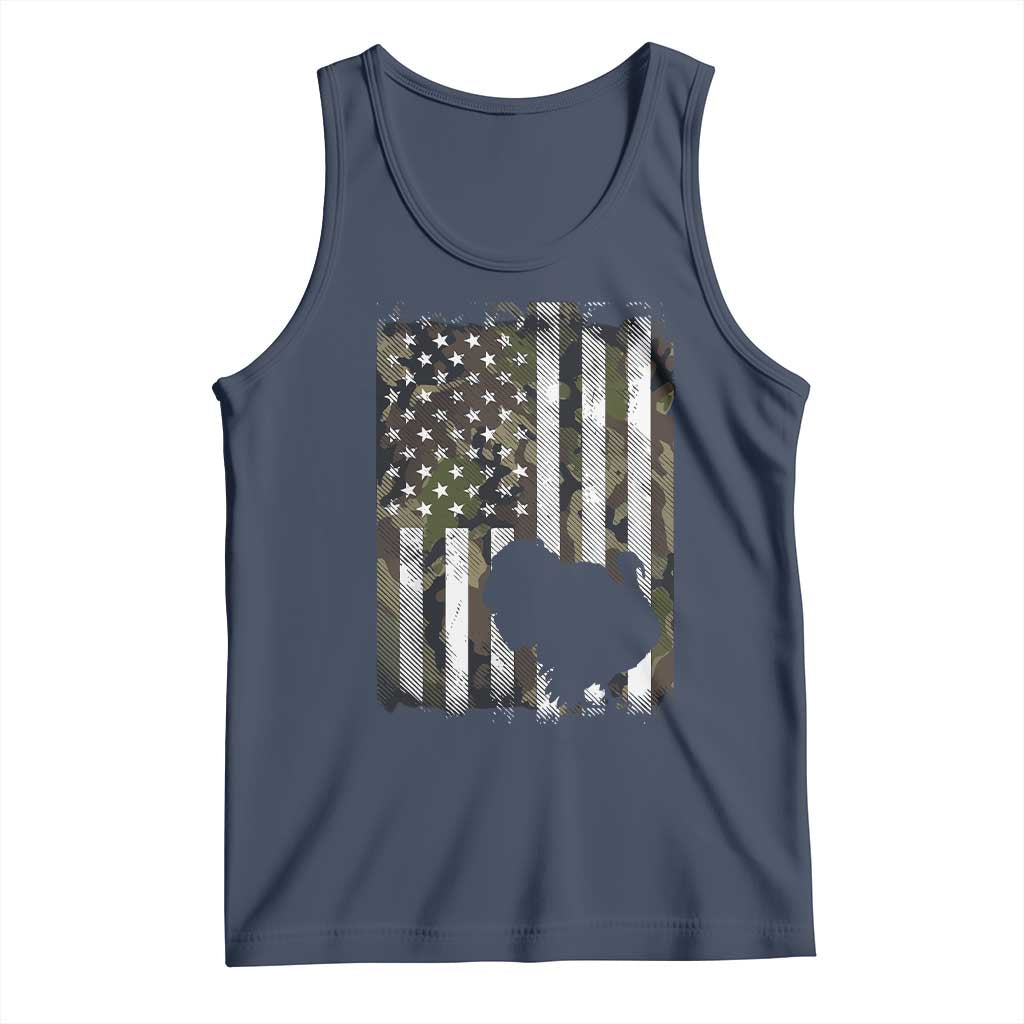 Turkey Hunting Camo US American Flag Thanksgiving Tank Top - Wonder Print Shop