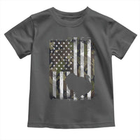 Turkey Hunting Camo US American Flag Thanksgiving Toddler T Shirt - Wonder Print Shop