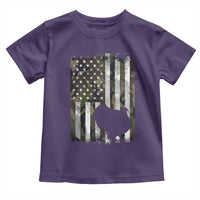 Turkey Hunting Camo US American Flag Thanksgiving Toddler T Shirt - Wonder Print Shop