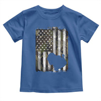 Turkey Hunting Camo US American Flag Thanksgiving Toddler T Shirt - Wonder Print Shop