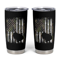 Turkey Hunting Camo US American Flag Thanksgiving Tumbler Cup - Wonder Print Shop