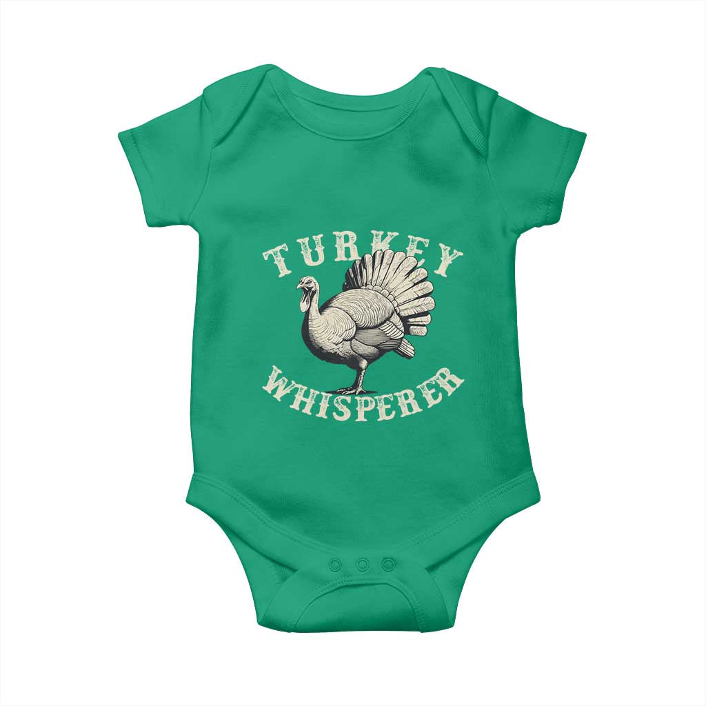 Funny Turkey Whisperer Baby Onesie Thanksgiving Turkey Hunting Season - Wonder Print Shop