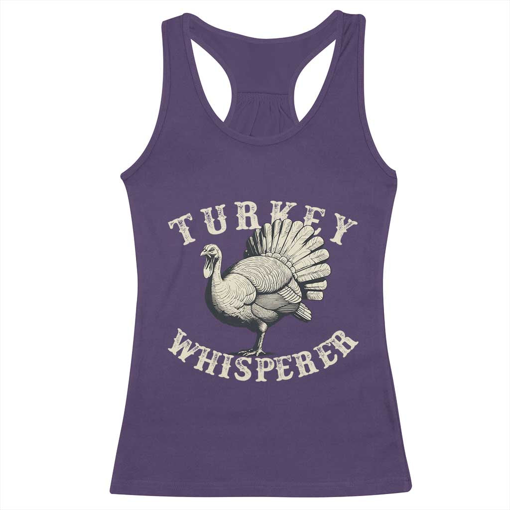 Funny Turkey Whisperer Racerback Tank Top Thanksgiving Turkey Hunting Season - Wonder Print Shop