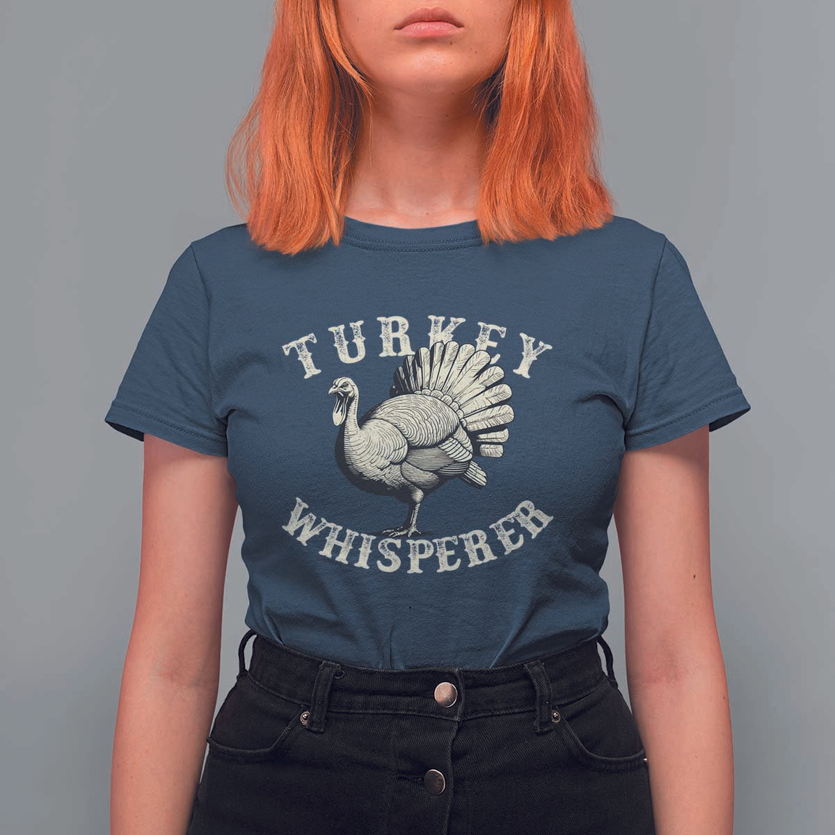Funny Turkey Whisperer T Shirt For Women Thanksgiving Turkey Hunting Season - Wonder Print Shop