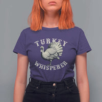 Funny Turkey Whisperer T Shirt For Women Thanksgiving Turkey Hunting Season - Wonder Print Shop