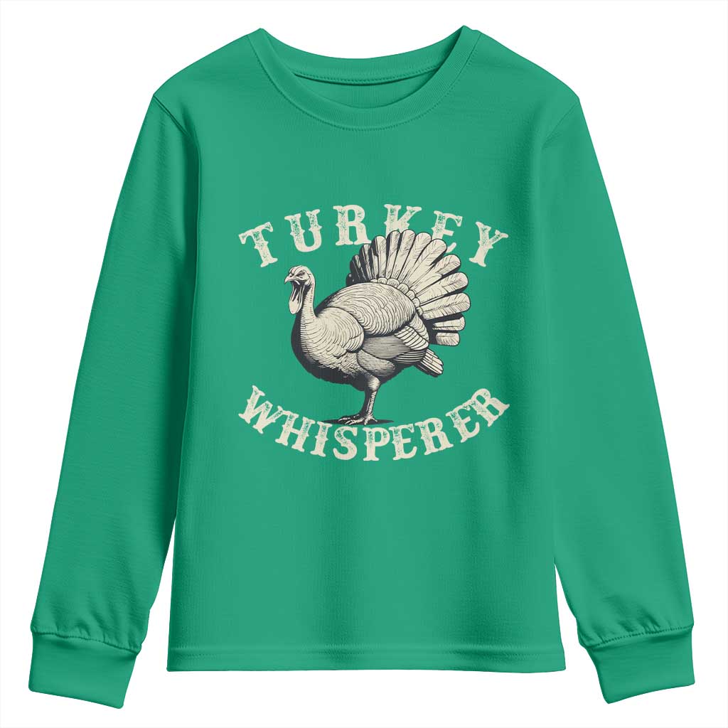 Funny Turkey Whisperer Youth Sweatshirt Thanksgiving Turkey Hunting Season - Wonder Print Shop