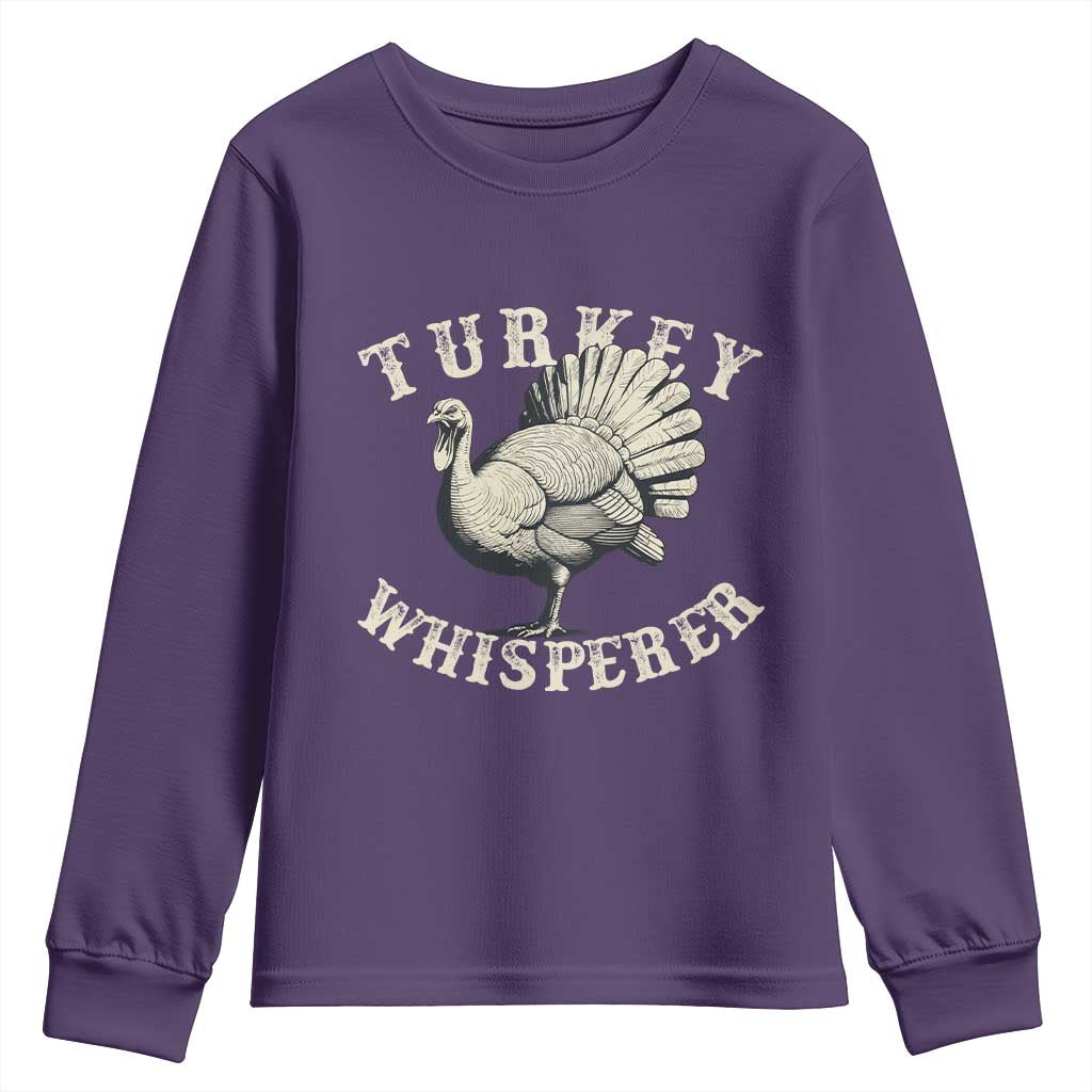 Funny Turkey Whisperer Youth Sweatshirt Thanksgiving Turkey Hunting Season - Wonder Print Shop