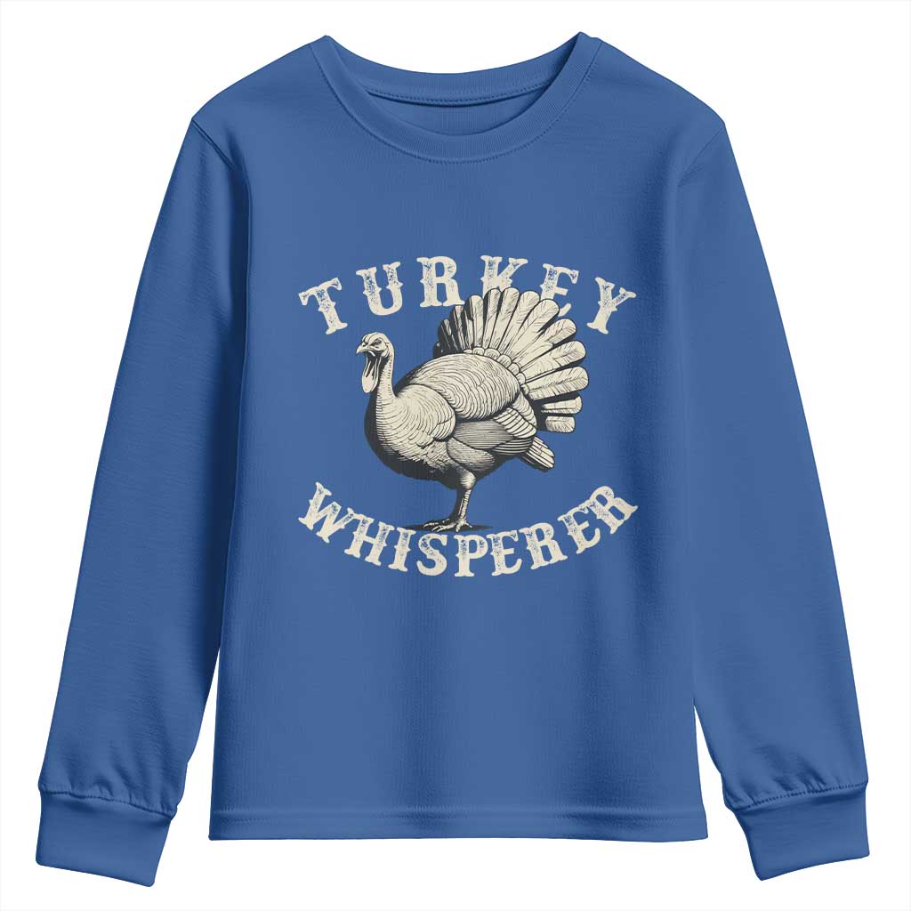 Funny Turkey Whisperer Youth Sweatshirt Thanksgiving Turkey Hunting Season - Wonder Print Shop