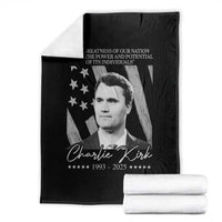 Charlie Kirk Throw Blanket The Greatness Of Our Nation Lies In The Power And Potential Of Its Individuals - Wonder Print Shop