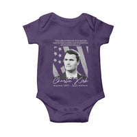 Charlie Kirk Baby Onesie The Greatness Of Our Nation Lies In The Power And Potential Of Its Individuals - Wonder Print Shop