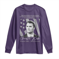 Charlie Kirk Long Sleeve Shirt The Greatness Of Our Nation Lies In The Power And Potential Of Its Individuals - Wonder Print Shop