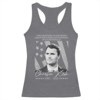 Charlie Kirk Racerback Tank Top The Greatness Of Our Nation Lies In The Power And Potential Of Its Individuals - Wonder Print Shop