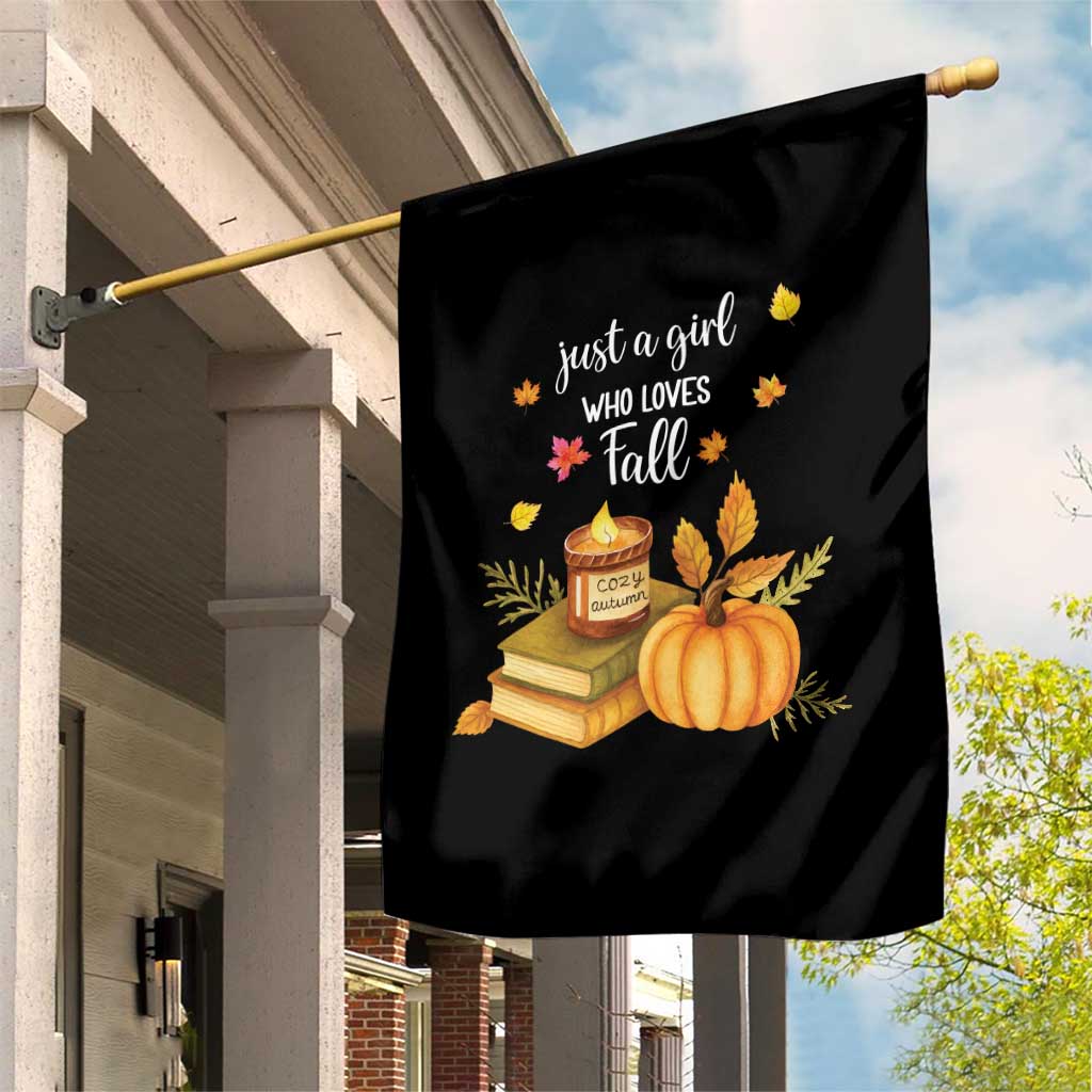 Just A Girl Who Loves Fall Garden Flag Cozy Autumn Season - Wonder Print Shop