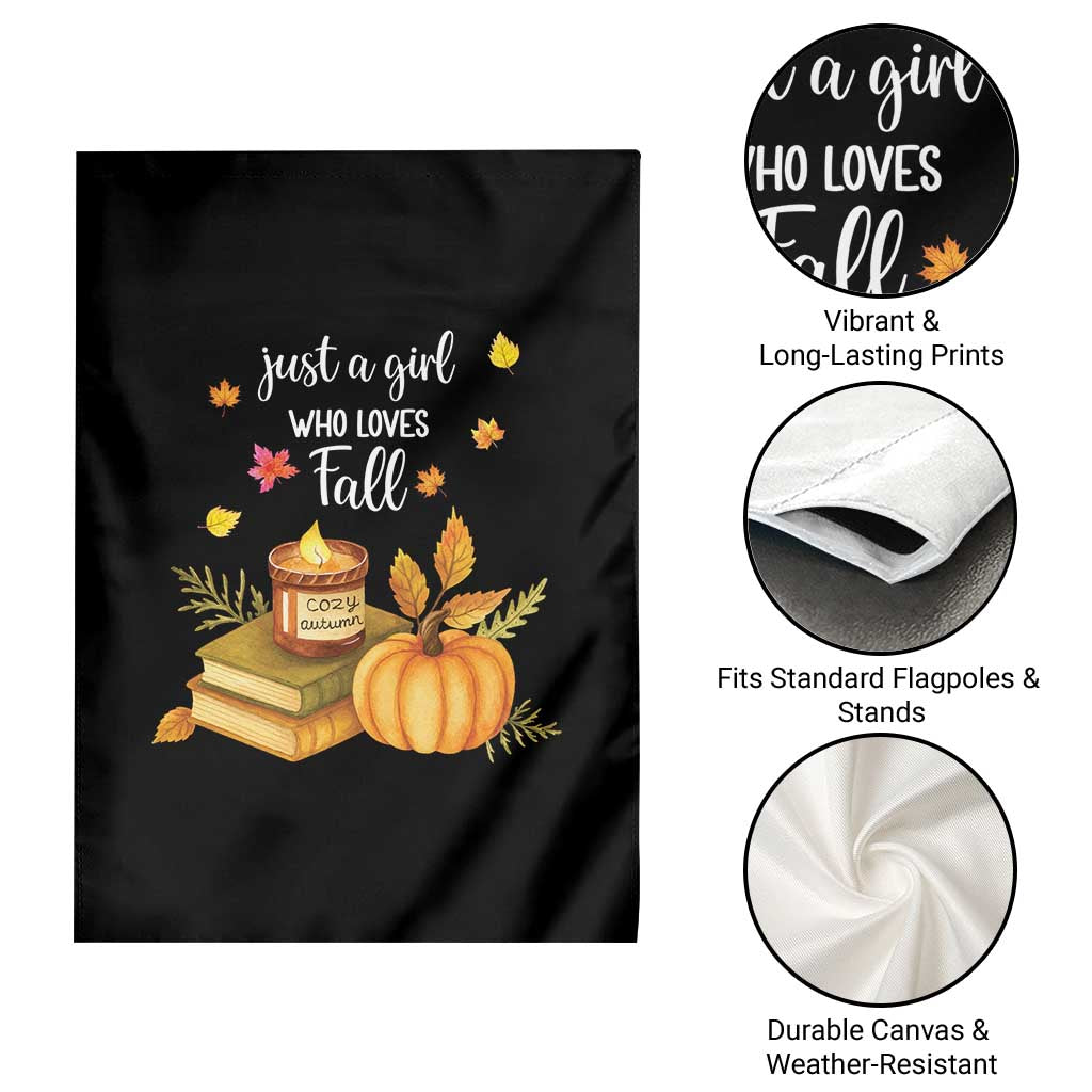 Just A Girl Who Loves Fall Garden Flag Cozy Autumn Season - Wonder Print Shop