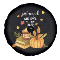 Just A Girl Who Loves Fall Spare Tire Cover Cozy Autumn Season - Wonder Print Shop