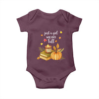 Just A Girl Who Loves Fall Baby Onesie Cozy Autumn Season - Wonder Print Shop