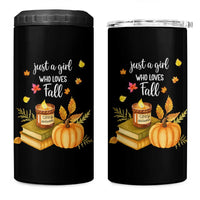 Just A Girl Who Loves Fall 4 in 1 Can Cooler Tumbler Cozy Autumn Season - Wonder Print Shop