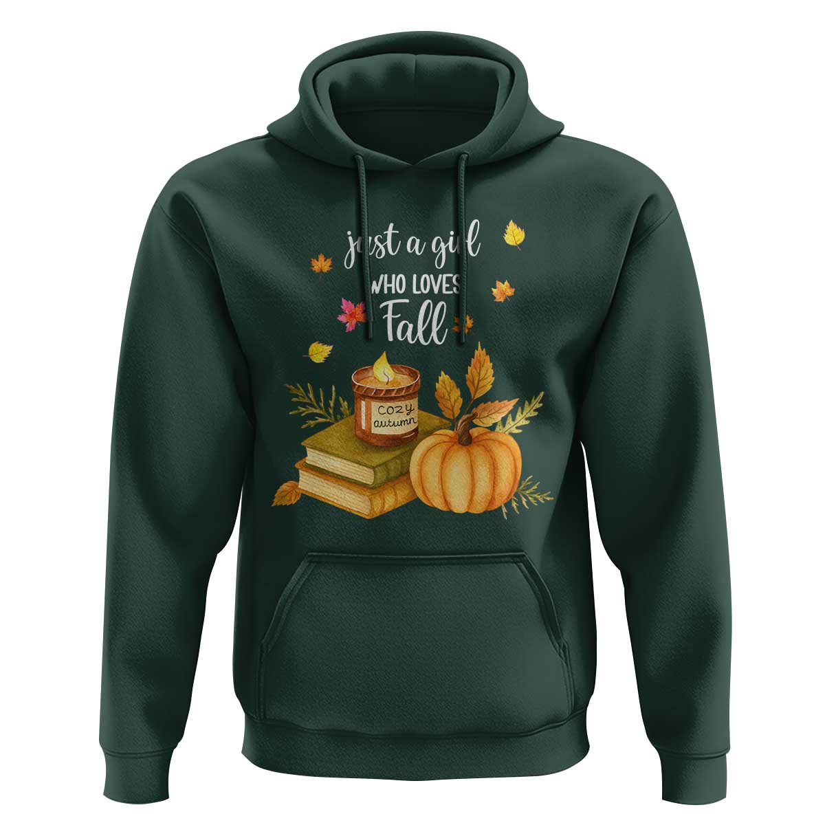 Just A Girl Who Loves Fall Hoodie Cozy Autumn Season - Wonder Print Shop