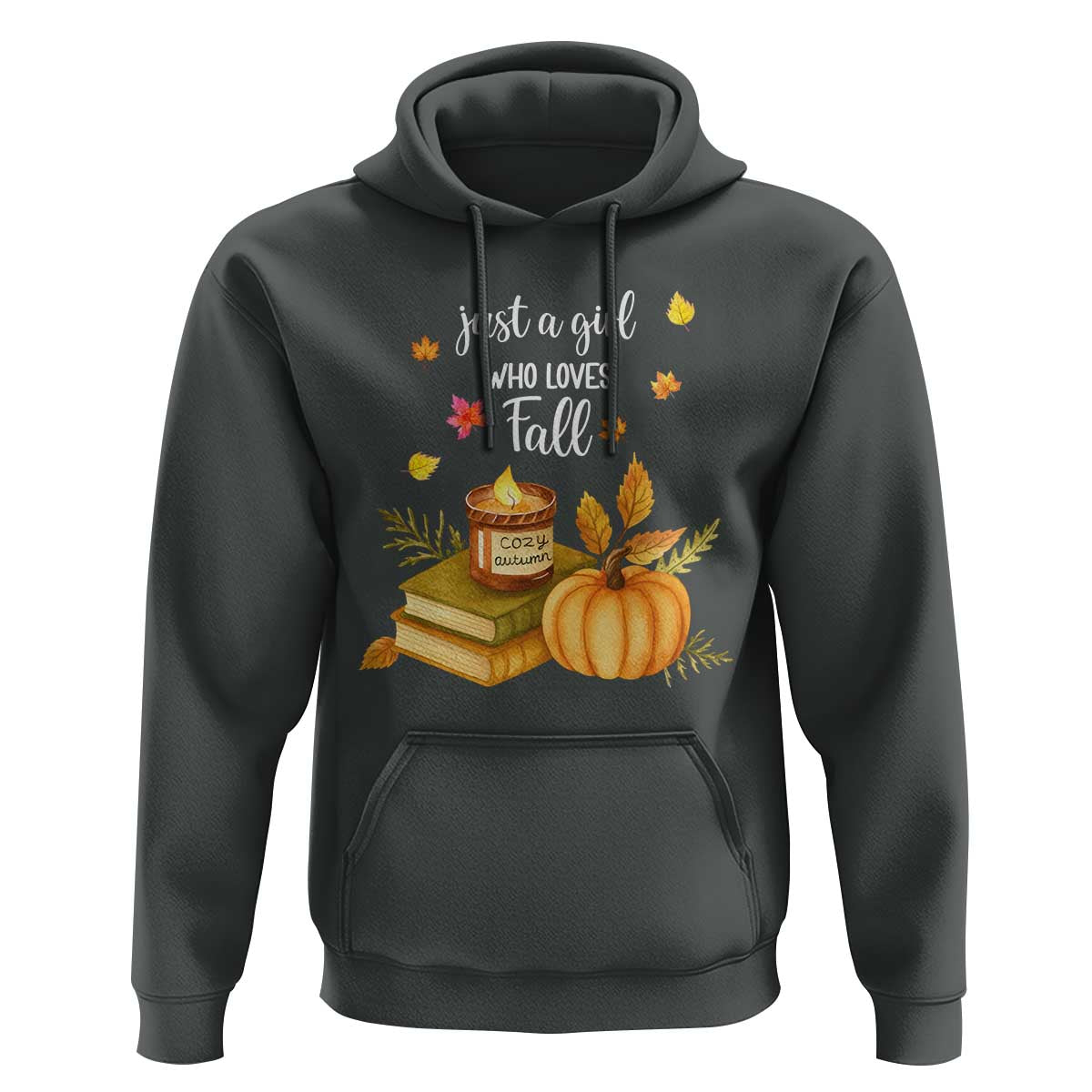 Just A Girl Who Loves Fall Hoodie Cozy Autumn Season - Wonder Print Shop
