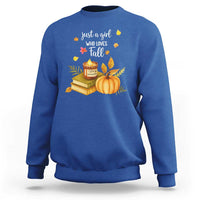 Just A Girl Who Loves Fall Sweatshirt Cozy Autumn Season - Wonder Print Shop
