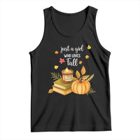 Just A Girl Who Loves Fall Tank Top Cozy Autumn Season - Wonder Print Shop