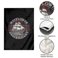 Mayflower Descendant Garden Flag Pilgrim Fathers Thanksgiving History - Wonder Print Shop