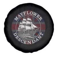 Mayflower Descendant Spare Tire Cover Pilgrim Fathers Thanksgiving History - Wonder Print Shop