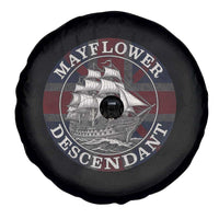 Mayflower Descendant Spare Tire Cover Pilgrim Fathers Thanksgiving History - Wonder Print Shop