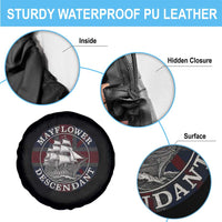 Mayflower Descendant Spare Tire Cover Pilgrim Fathers Thanksgiving History - Wonder Print Shop