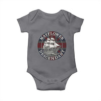 Mayflower Descendant Baby Onesie Pilgrim Fathers Thanksgiving History - Wonder Print Shop