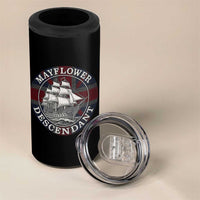 Mayflower Descendant 4 in 1 Can Cooler Tumbler Pilgrim Fathers Thanksgiving History - Wonder Print Shop