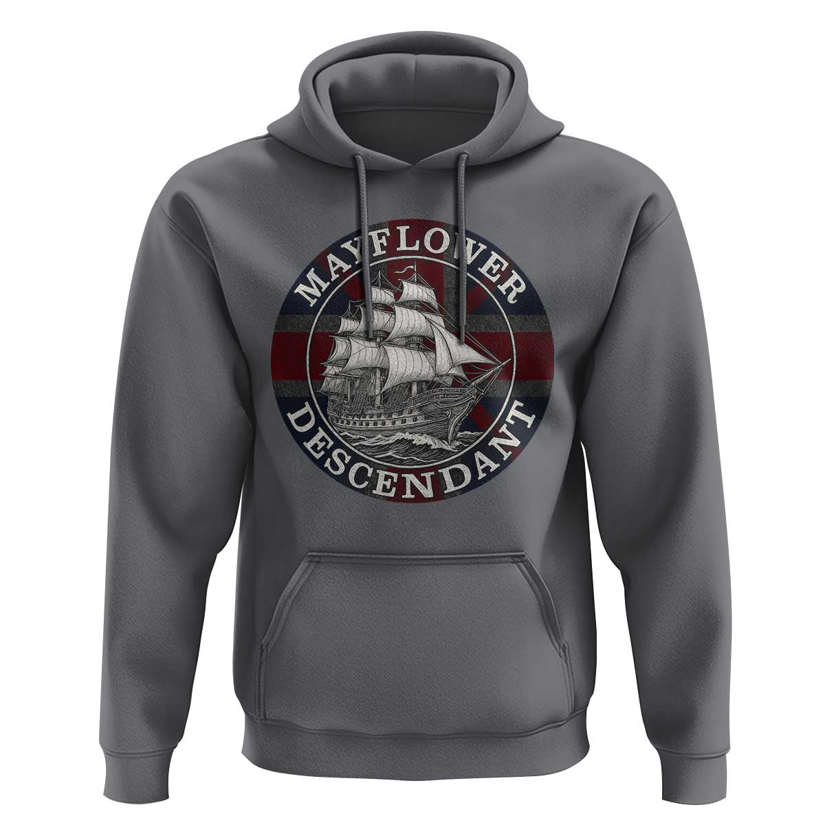 Mayflower Descendant Hoodie Pilgrim Fathers Thanksgiving History - Wonder Print Shop
