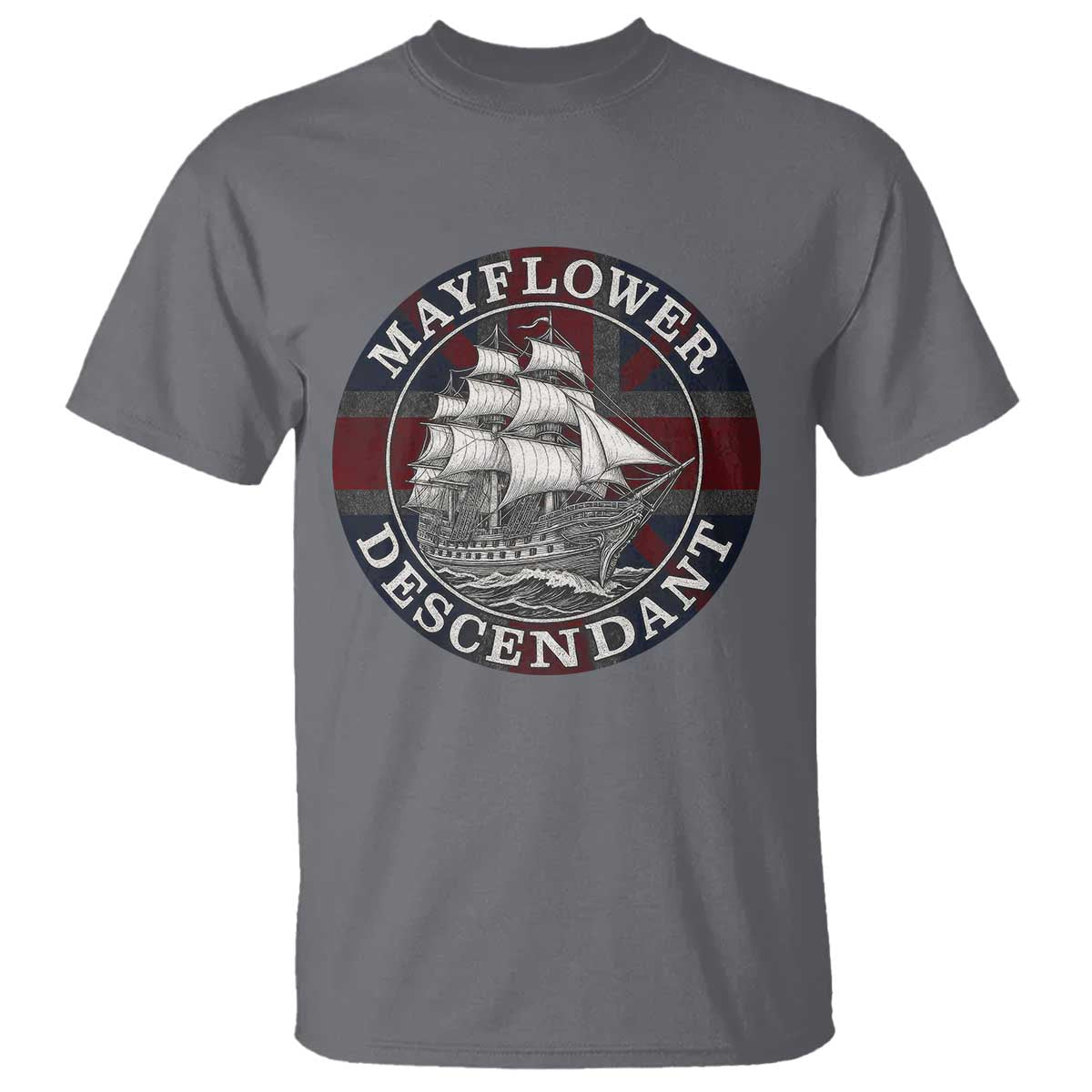 Mayflower Descendant T Shirt Pilgrim Fathers Thanksgiving History - Wonder Print Shop
