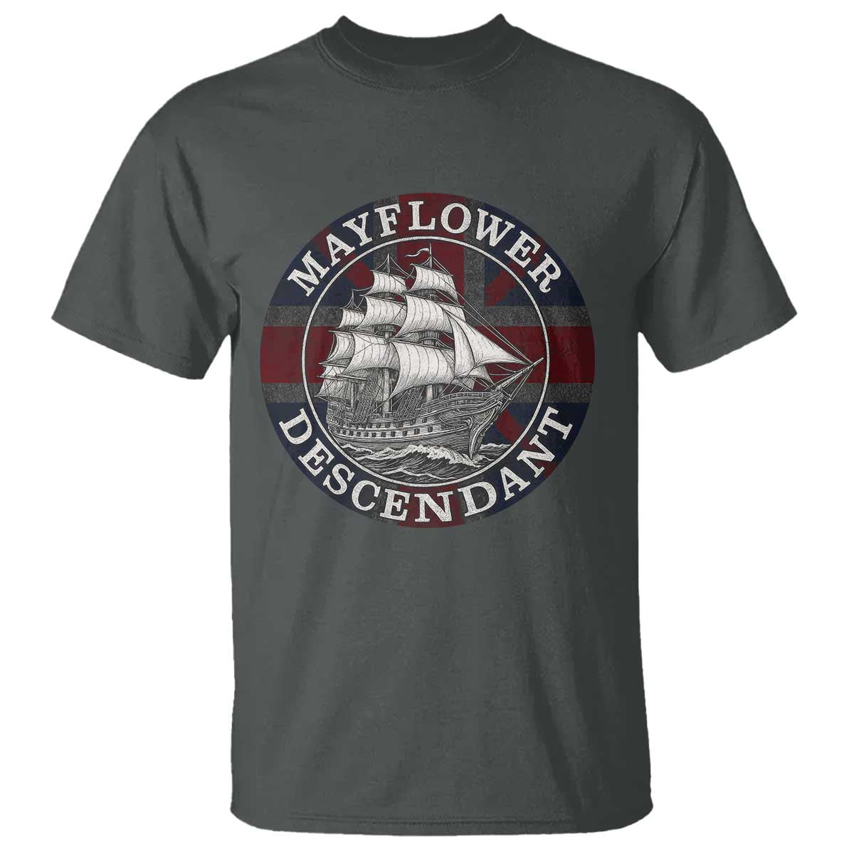 Mayflower Descendant T Shirt Pilgrim Fathers Thanksgiving History - Wonder Print Shop