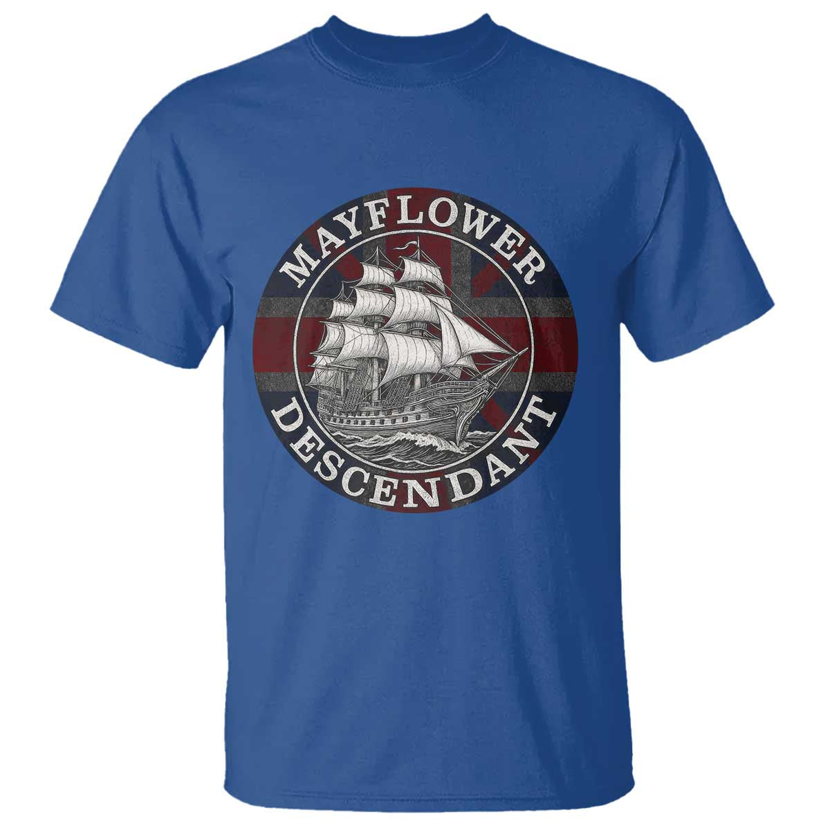 Mayflower Descendant T Shirt Pilgrim Fathers Thanksgiving History - Wonder Print Shop